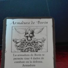Juegos Antiguos: HEROQUEST CARTA ARMADURA DE BORIN HERO QUEST DE LA VERSIÓN AMPLIADA VER MÁS A LA VENTA
