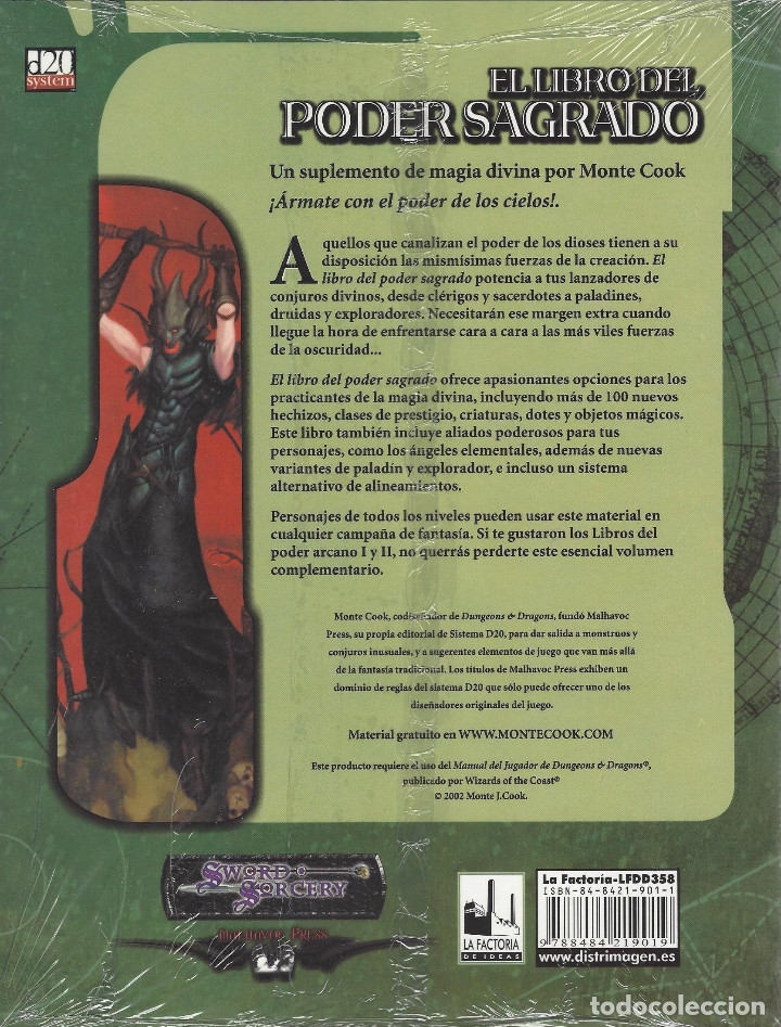 Juegos antiguos: EL LIBRO DEL PODER SAGRADO- SWORD & SORCERY - FACTORIA DE IDEAS- PRECINTADO - Foto 2