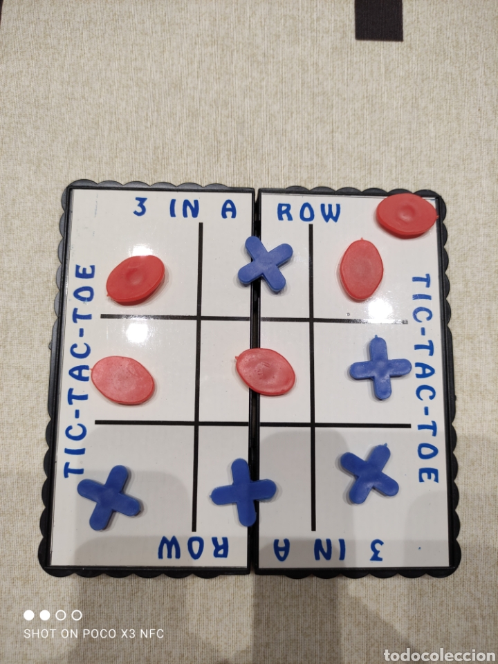 Juegos antiguos: Juego magn&eacute;tico antiguo 3 en raya. - Foto 2