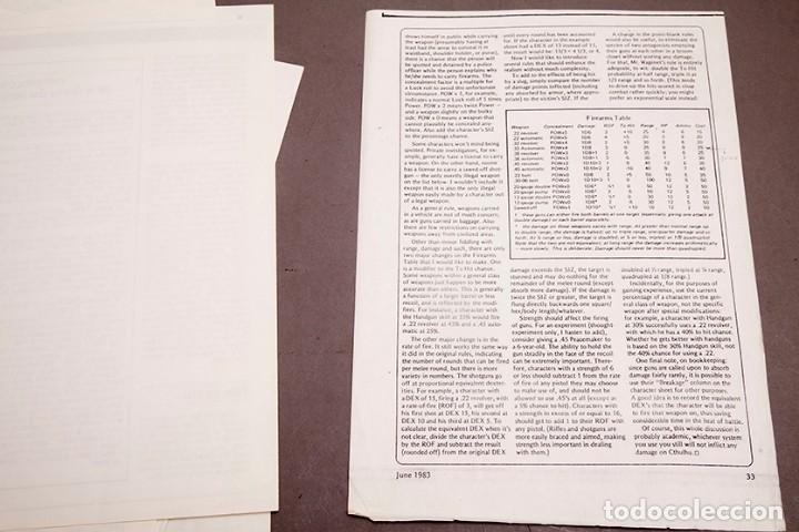 Juegos antiguos: LA LLAMADA DE CTHULHU - VARIANTE DE NORMAS DE COMBATE - Foto 3