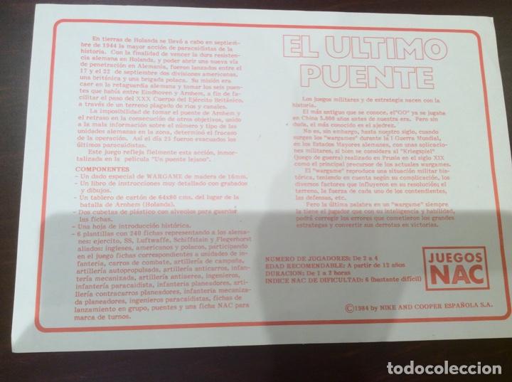 Juegos antiguos: EL &Uacute;LTIMO PUENTE NAC Usado - Foto 15