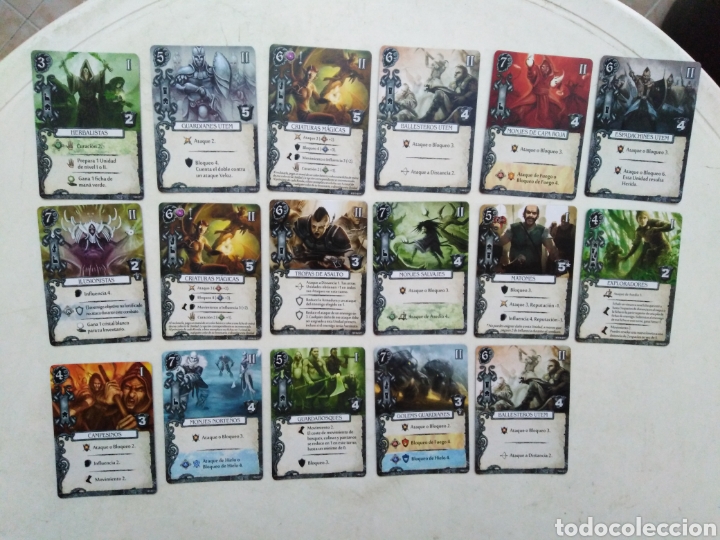 Juegos antiguos: Lote de 281 cartas de MAGE KNIGHT - Foto 13