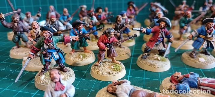 Juegos antiguos: FOUNDRY 28mm : 86 Figuras PIRATAS - Foto 4