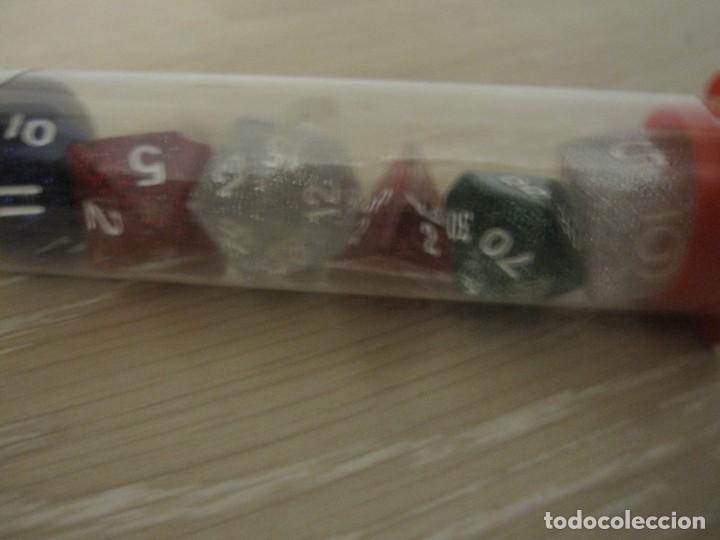 Juegos antiguos: 10 dados glitter polyhedral. USA. ROL - Foto 3
