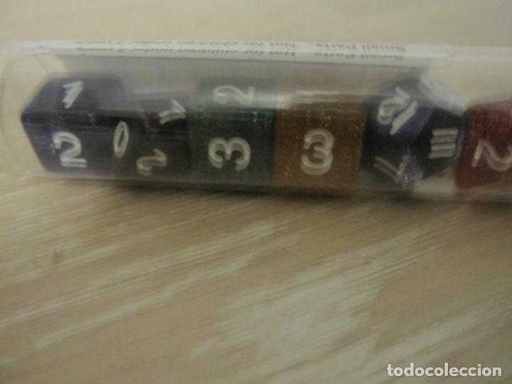 Juegos antiguos: 10 dados glitter polyhedral. USA. ROL - Foto 4