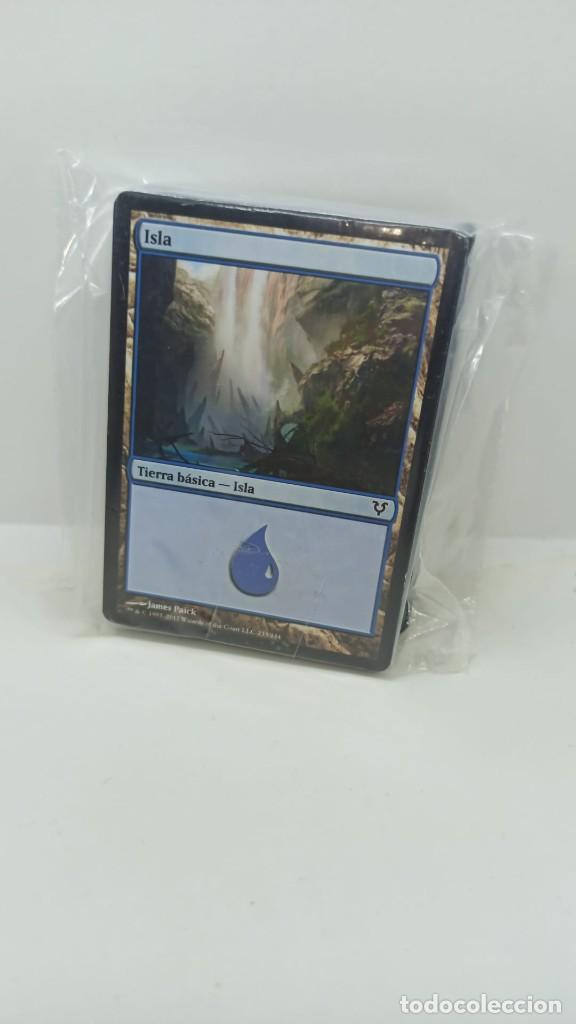 Juegos antiguos: Lote cartas Magic con fundas verde azul - Foto 3