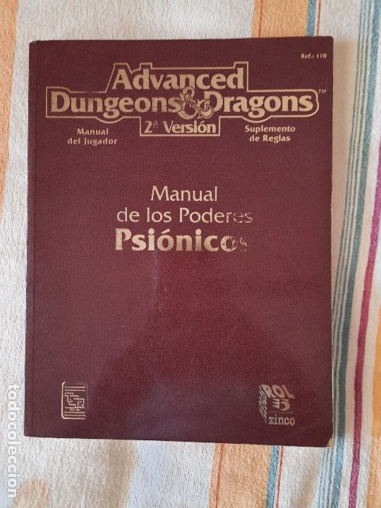 Juegos antiguos: Advanced Dungeons & Dragons Manual de los poderes psi&oacute;nicos - Foto 1