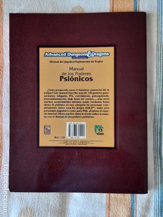 Juegos antiguos: Advanced Dungeons & Dragons Manual de los poderes psi&oacute;nicos - Foto 2