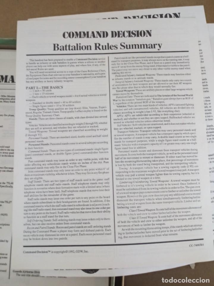 Juegos antiguos: Wargame Command Decision - Reglamento para combate con figuras de la SGM de GDW - Foto 12