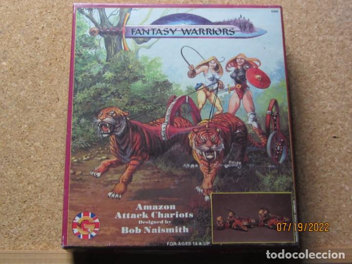 Juegos antiguos: FANTASY WARRIORS AMAZON ATTACK CHARIOTS falta uno de los animales - Foto 1