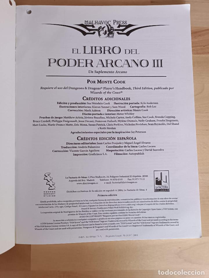 Juegos antiguos: El Libro del Poder Arcano III. El Nexo.-Suplemento Arcano de Monte Cook- - Foto 2