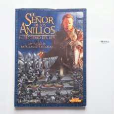 Juegos Antiguos: EL SEÑOR DE LOS ANILLOS /EL RETORNO DEL REY/UN JUEGO DE BATALLAS ESTRATEGICAS/GAMES WORKSHOP-170 PAG
