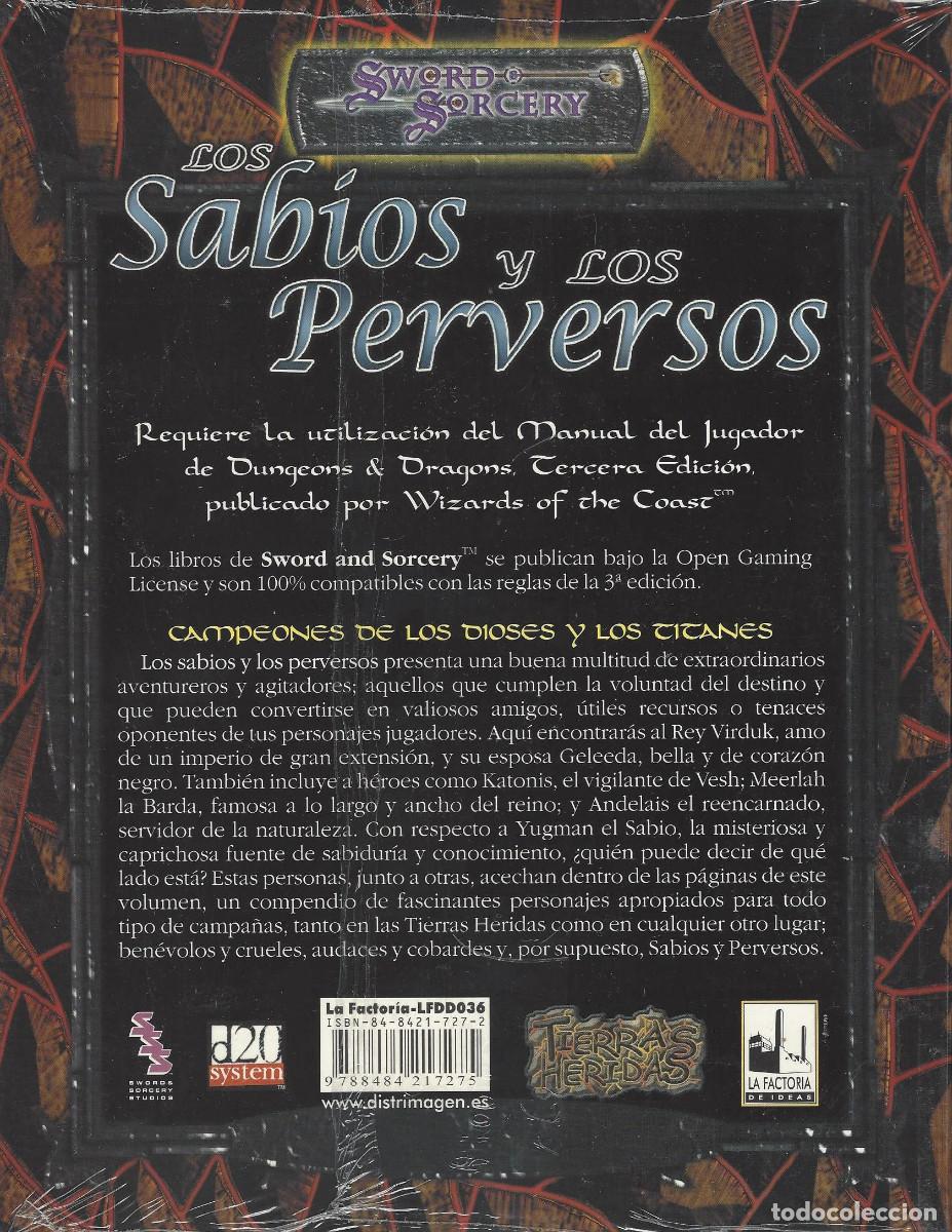 Juegos antiguos: ROL - LOS SABIOS Y LOS PERVERSOS - SWORD & SORCERY - PRECINTADO A ESTRENAR - Foto 2