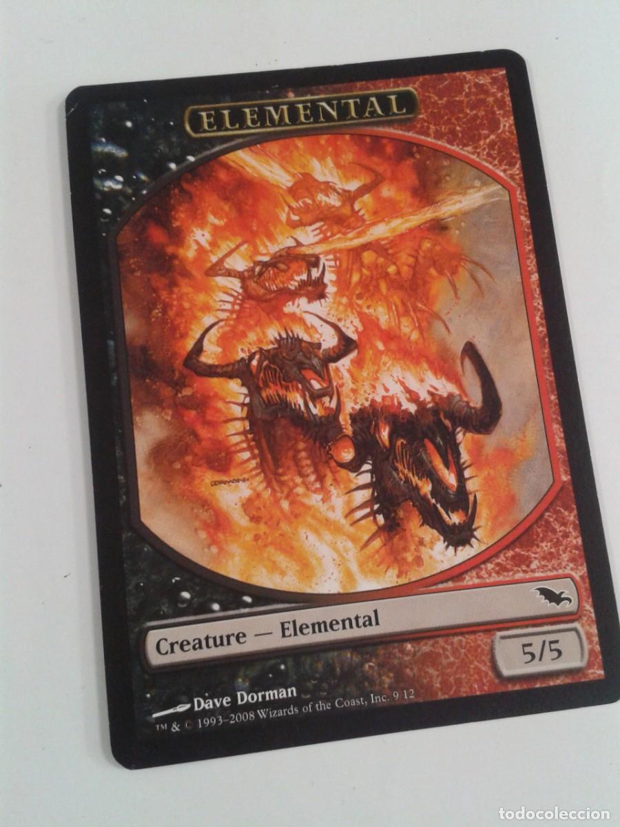 Juegos antiguos: Elemental Token (Black and Red 5/5). MAGIC THE GATHERING. MTG. - Foto 1