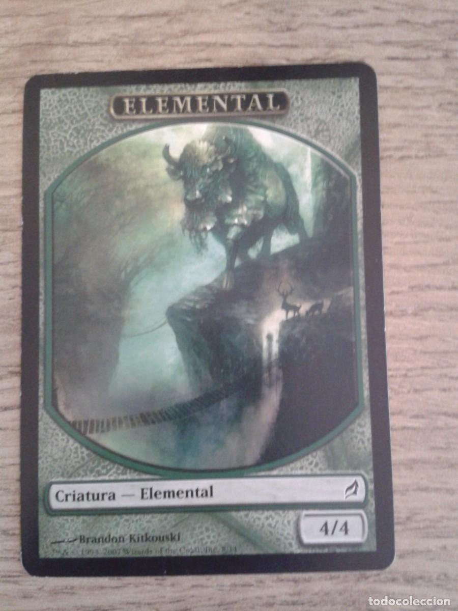 Juegos antiguos: Elemental Token (Green 4/4). Magic the Gatering - Foto 1