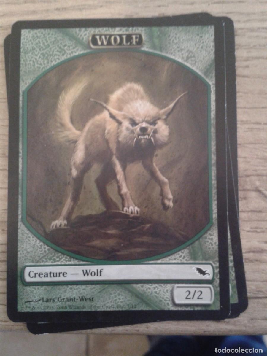Juegos antiguos: Wolf Token (Green 2/2). Magic the Gatering - Foto 1