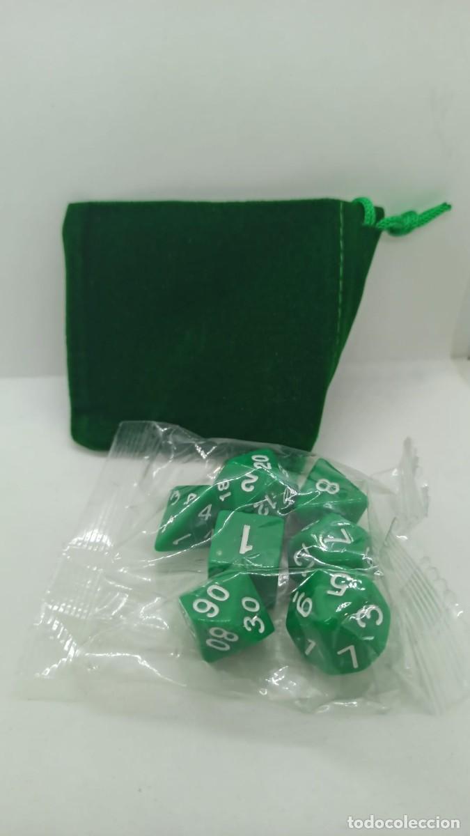 Juegos antiguos: Dados para rol verde - Foto 1