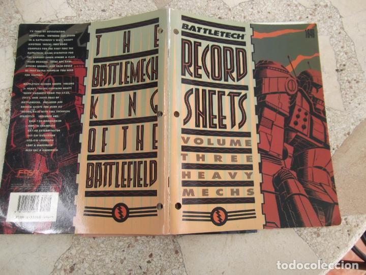 Juegos antiguos: battletech, record sheets, volume three, heavy mechs, 22x28, 1991 - Foto 1