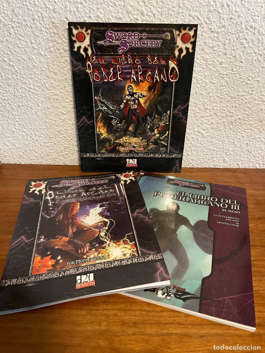 Juegos antiguos: Dungeons and Dragons Sword Sorcery - El libro del Poder Arcano 1-2-3 - D&D - Juego de ROL - Foto 1