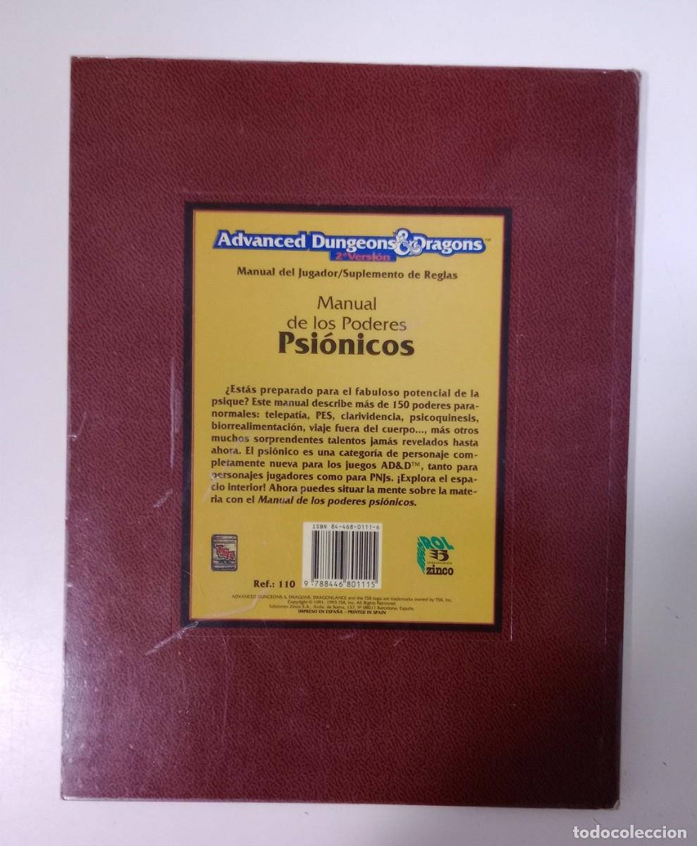 Juegos antiguos: Dragones y Mazmorras, juego rol, Manual de los poderes Psionicos - Foto 2
