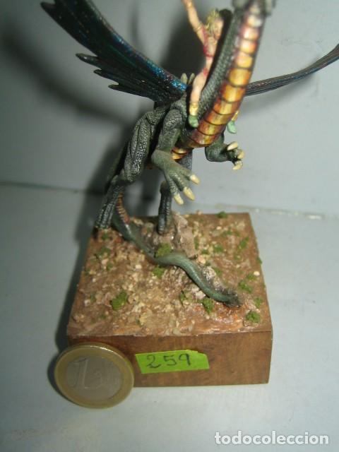 Juegos Antiguos: FIGURA DE FANTASIA DE PLOMO - REF. 259 - -DRAGON VOLADOR CON CHICA- VER FOTOS