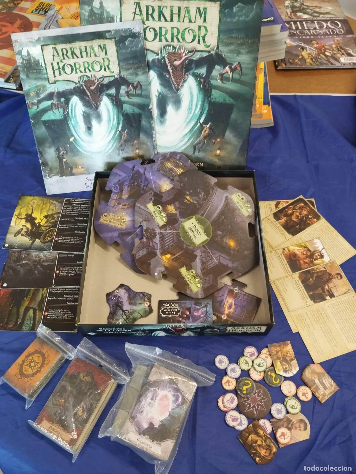Juegos antiguos: Lote Arkham Horror Basico 3 Ed. + 3 Expansiones - Foto 3