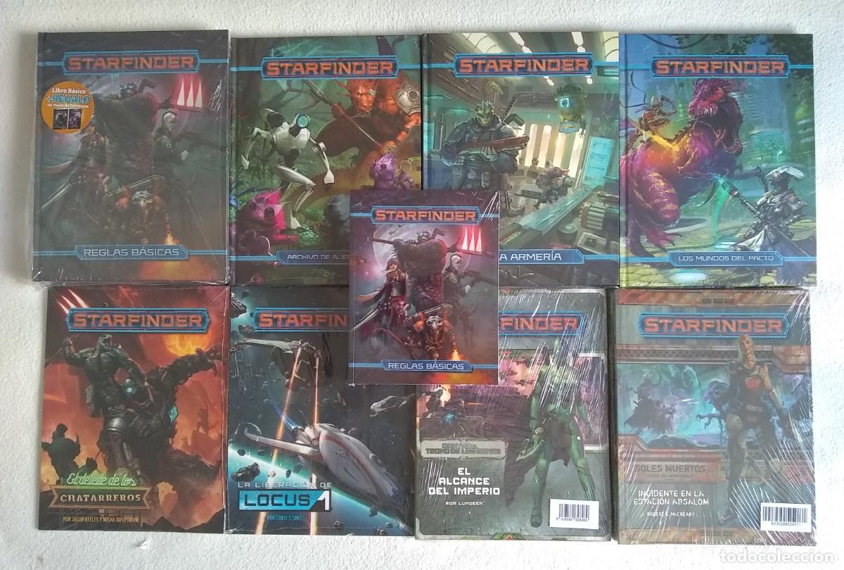 Juegos Antiguos: STARFINDER: 2 MANUALES B&Aacute;SICOS + 4 SUPLEMENTOS + 11 AVENTURAS JUEGO DE ROL DEVIR PRECINTADO