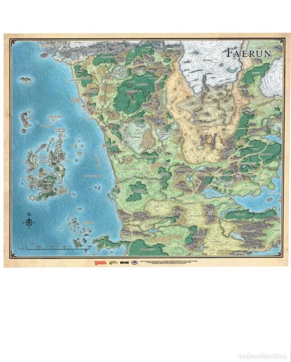 Juegos antiguos: Dungeons & Dragons: Mapa de FAERUN NUEVO - Foto 1