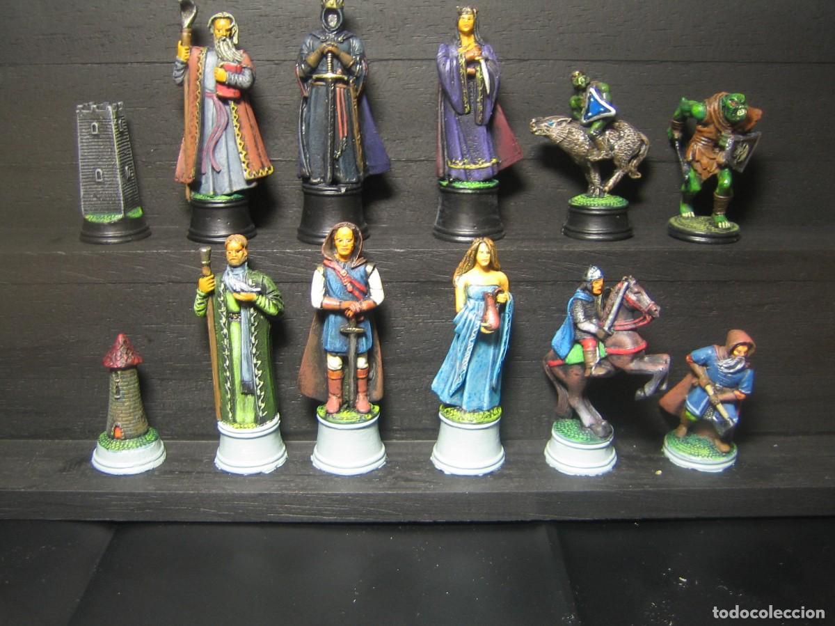 Juegos Antiguos: FIGURAS DE FANTASIA DE PLOMO - AJEDREZ REFERENCIA 18 - COMPLETO PINTURA GRAN CALIDAD