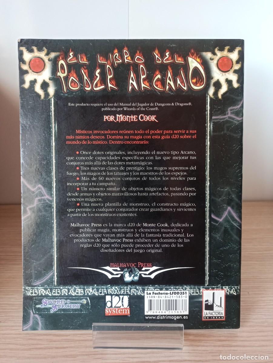Juegos antiguos: &rdquo;El libro del poder arcano&rdquo; de M. Cook (Ed. La Factoria de Ideas) juego Sword Sorcery, a&ntilde;o 2002 - Foto 2