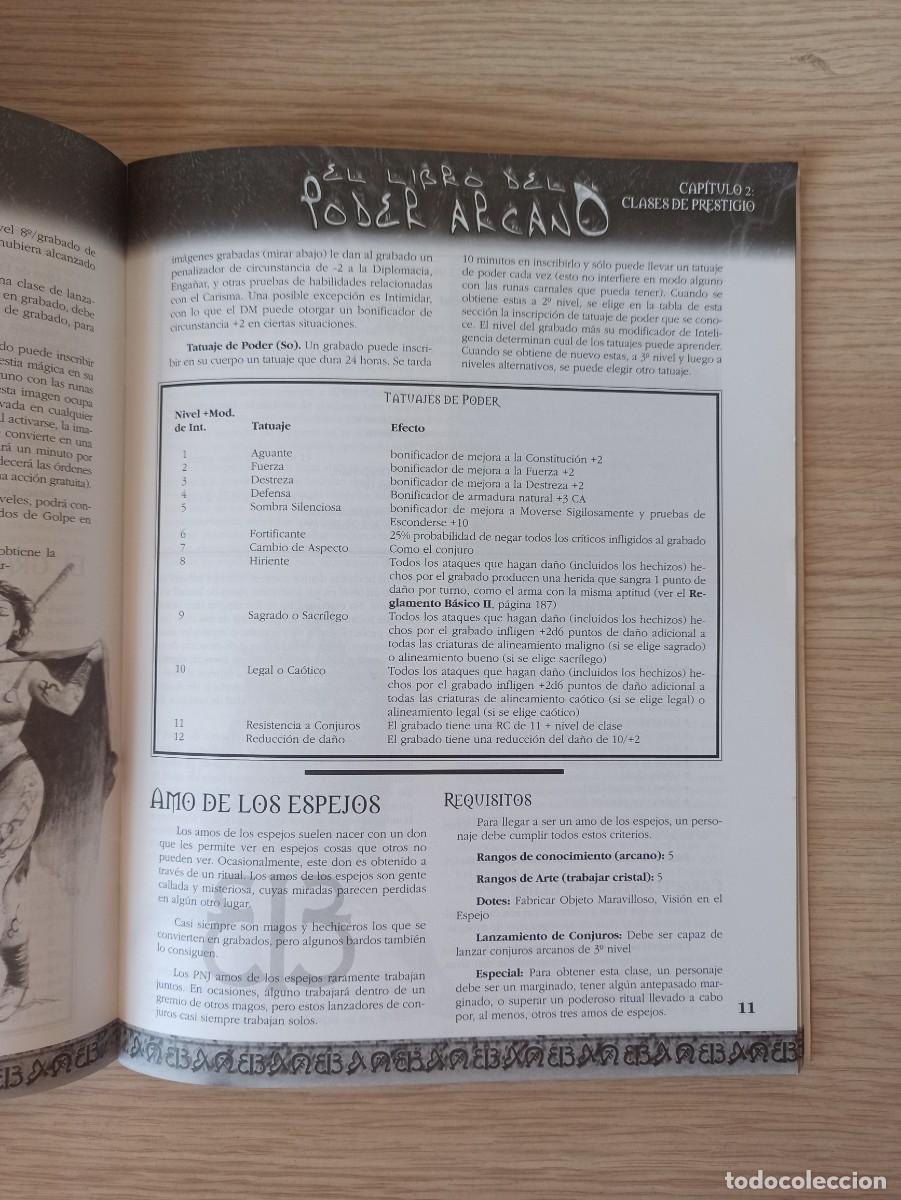 Juegos antiguos: &rdquo;El libro del poder arcano&rdquo; de M. Cook (Ed. La Factoria de Ideas) juego Sword Sorcery, a&ntilde;o 2002 - Foto 3