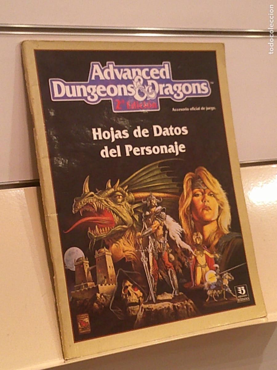 Juegos antiguos: ADVANCED DUNGEONS & DRAGONS 2&ordf; EDICION HOJAS DE DATOS DEL PERSONAJE - ZINCO - Foto 1