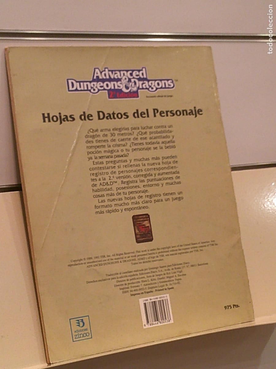 Juegos antiguos: ADVANCED DUNGEONS & DRAGONS 2&ordf; EDICION PANTALLA DEL DUNGEON MASTER - ZINCO - Foto 6