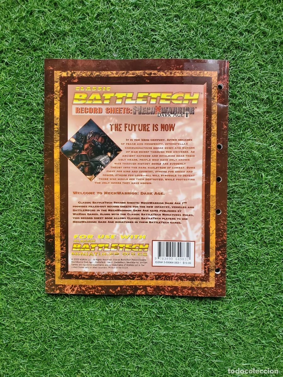Juegos antiguos: BATTLETECH: RECORD SHEETS MECHWARRIOR DARK AGE I - Foto 2