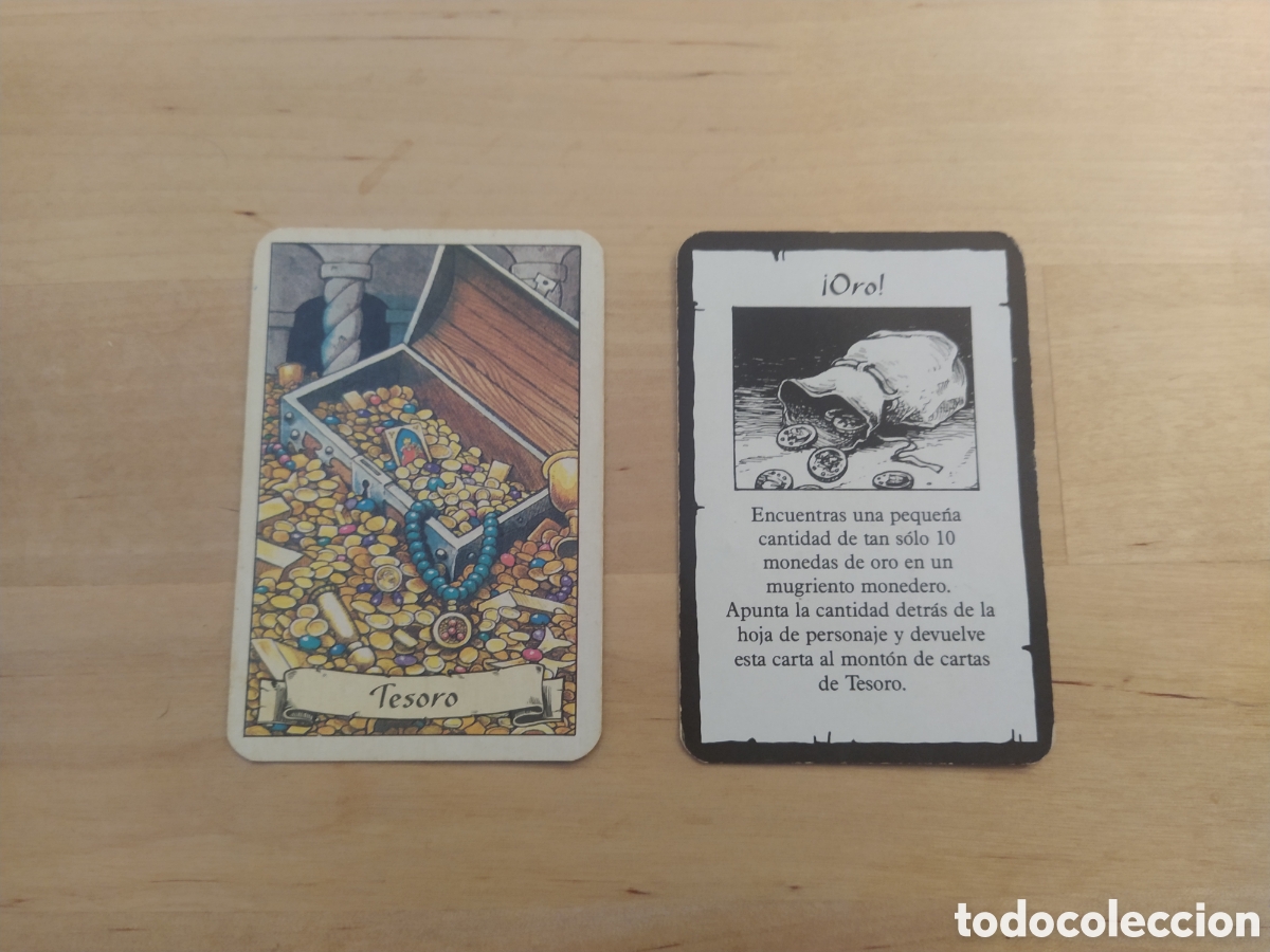 Juegos antiguos: HERO QUEST - CARTA DE TESORO ORO - Foto 1