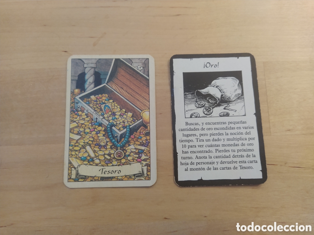 Juegos antiguos: HERO QUEST - CARTA DE TESORO ORO - Foto 1