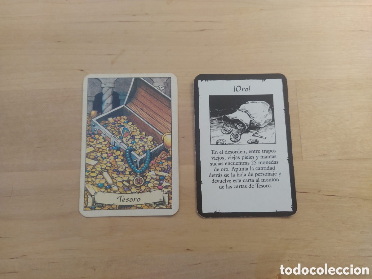 Juegos antiguos: HERO QUEST - CARTA DE TESORO ORO - Foto 1