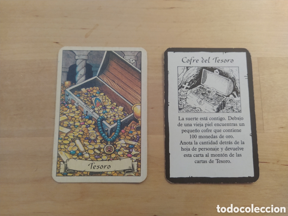 Juegos antiguos: HERO QUEST - CARTA DE TESORO COFRE DEL TESORO - Foto 1
