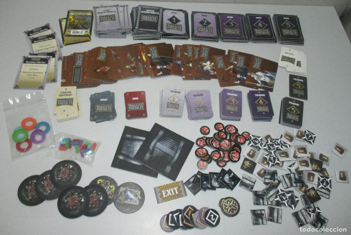 Juegos antiguos: Lote MASSIVE DARKNESS, CMON, ROL, CARTAS COLECCIONABLES... - Foto 1