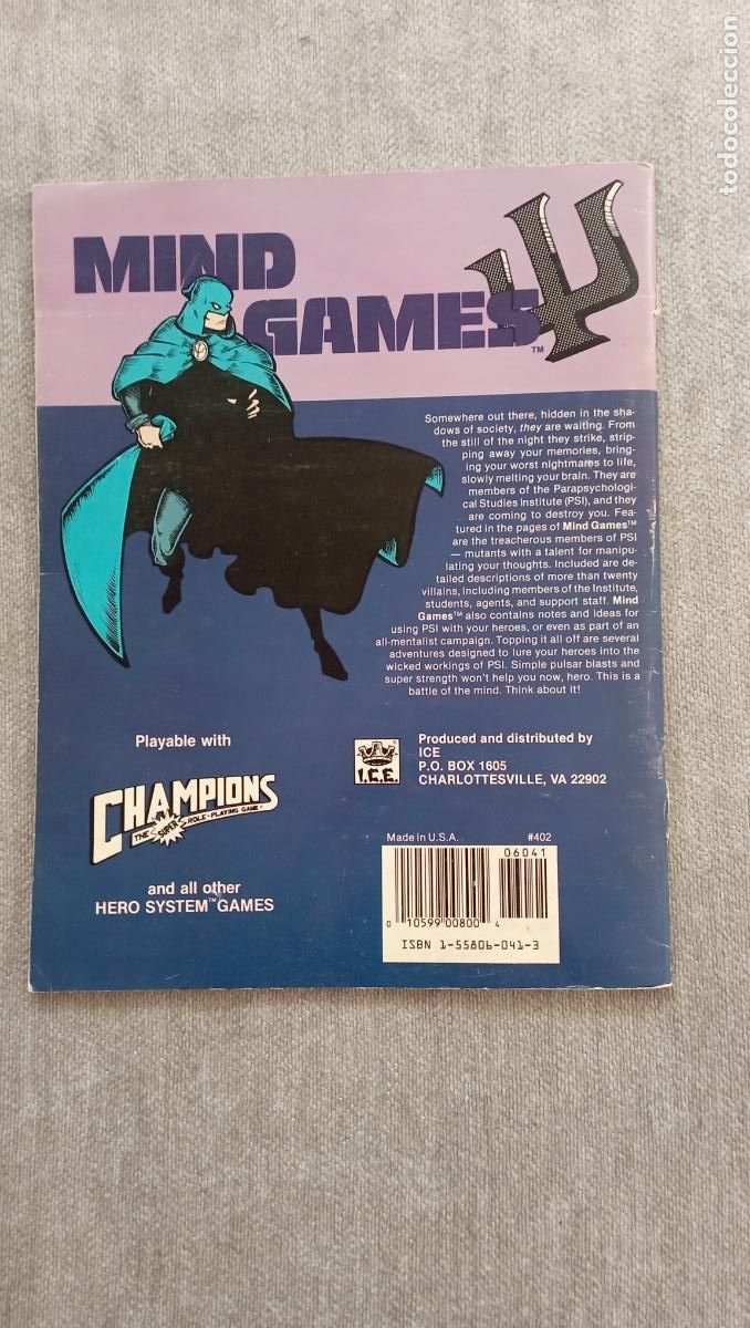 Juegos antiguos: MIND GAMES. Champions 4th Edition. Hero System. LIBRO EN INGL&Eacute;S - Foto 2