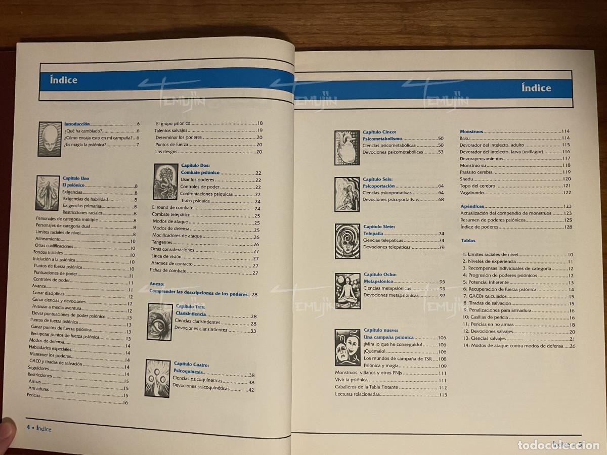 Juegos antiguos: ADVANCED DUNGEONS AND DRAGONS - MANUAL DE LOS PODERES PSIONICOS - JUEGO DE ROL - Foto 5