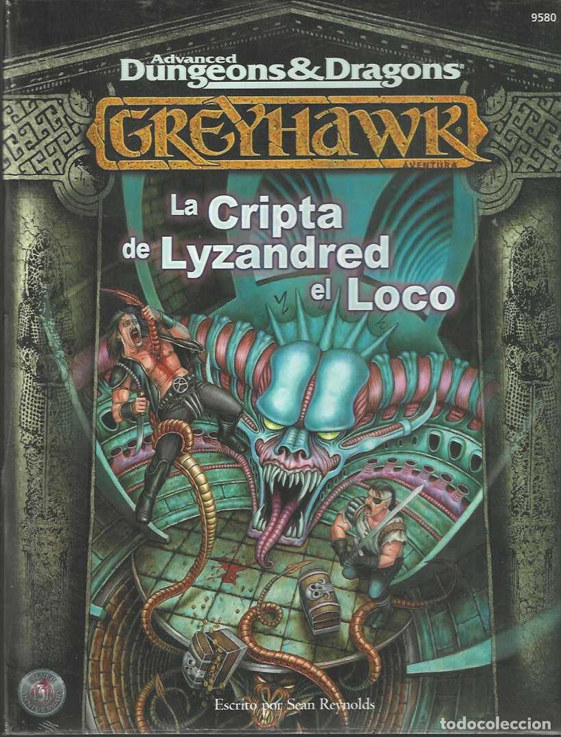 Juegos antiguos: GREYHAWK - LA CRIPTA DE LYZANDRED EL LOCO - D&D - MUY BUEN ESTADO - Foto 1
