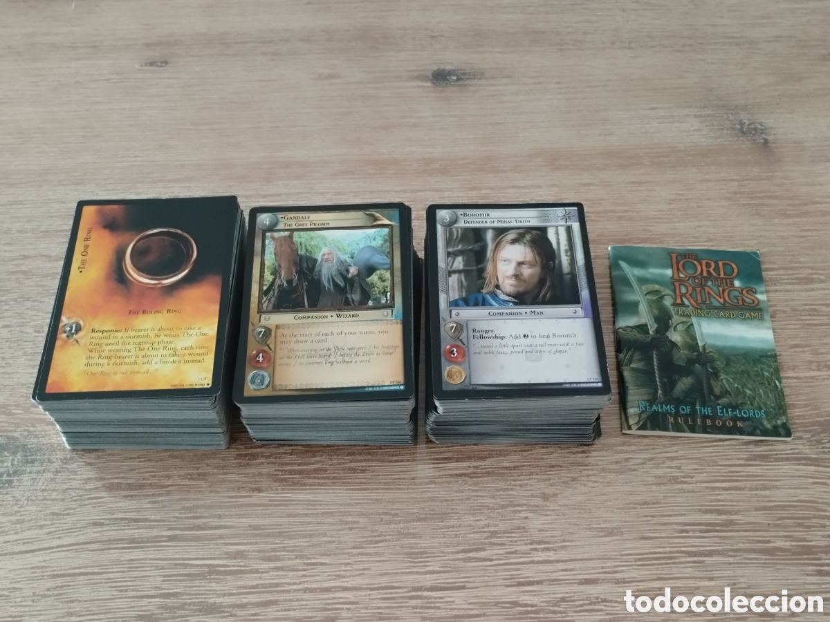 Juegos antiguos: Lote 360 cartas El Se&ntilde;or de los Anillos - Decipher - - Foto 1