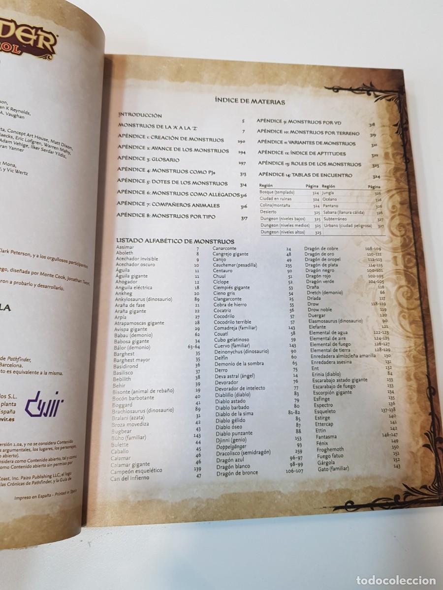 Juegos antiguos: PATHFINDER JUEGO DE ROL BESTIARIO - Foto 2