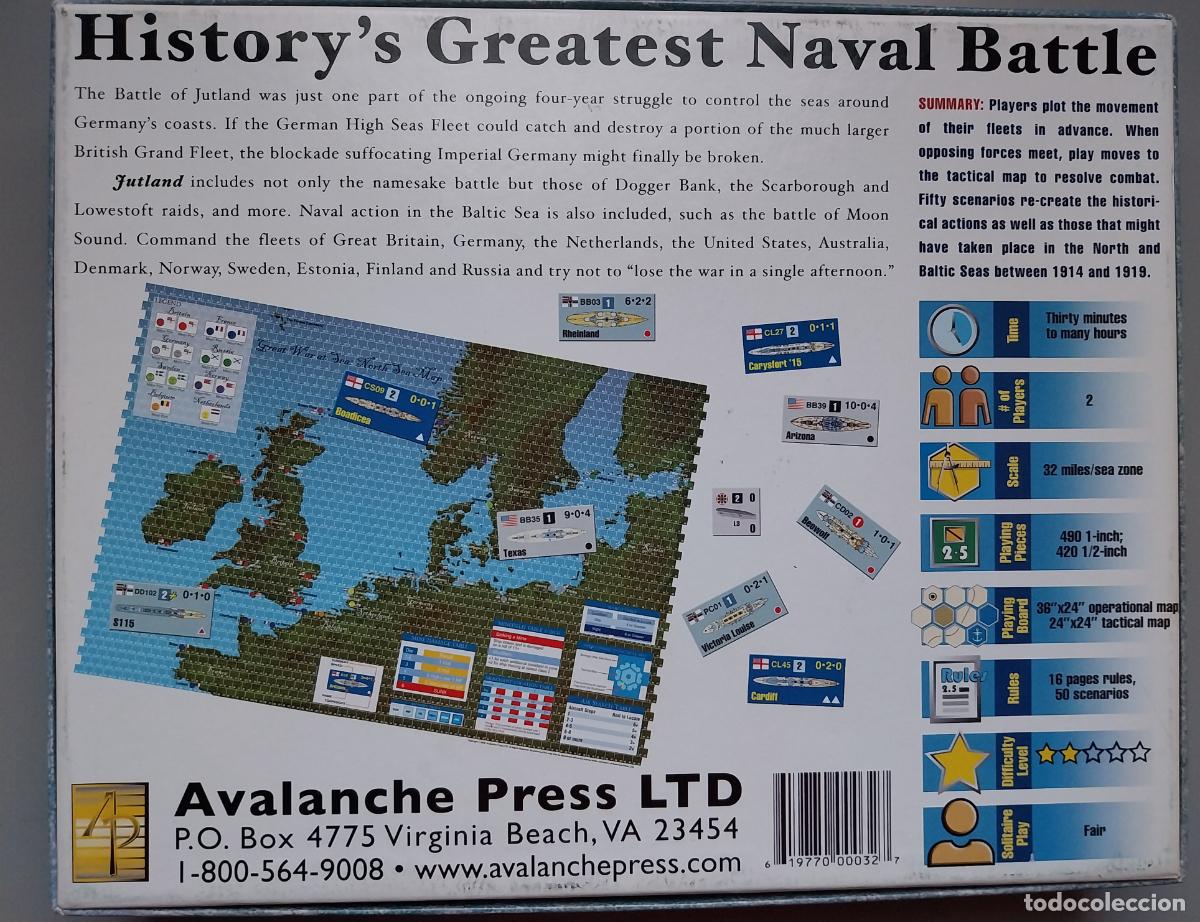 Juegos antiguos: wargame jutland. avalanche press - Foto 3
