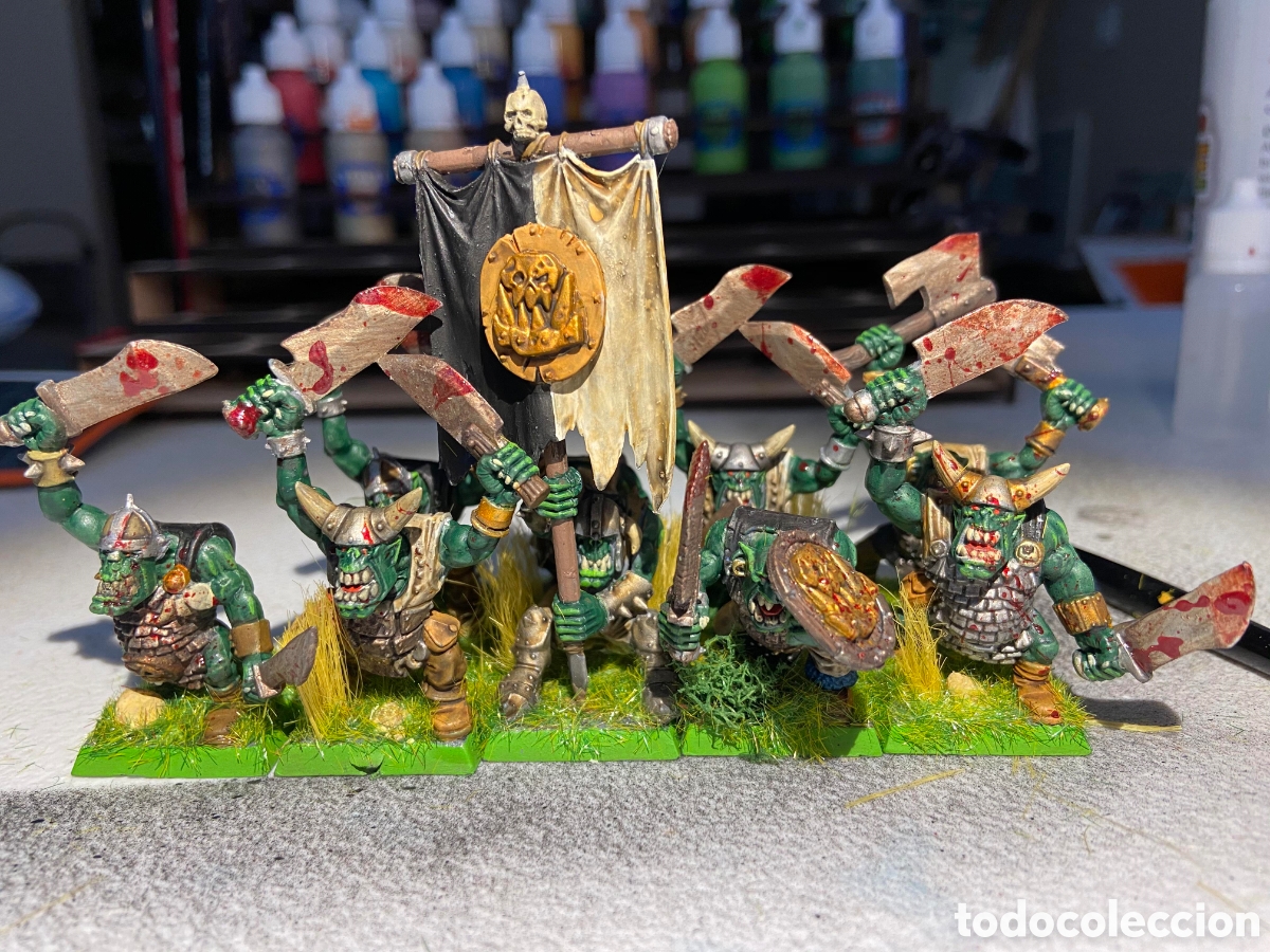 Juegos Antiguos: Lote Orcos Warhammer 6&ordf; Edici&oacute;n incompleto