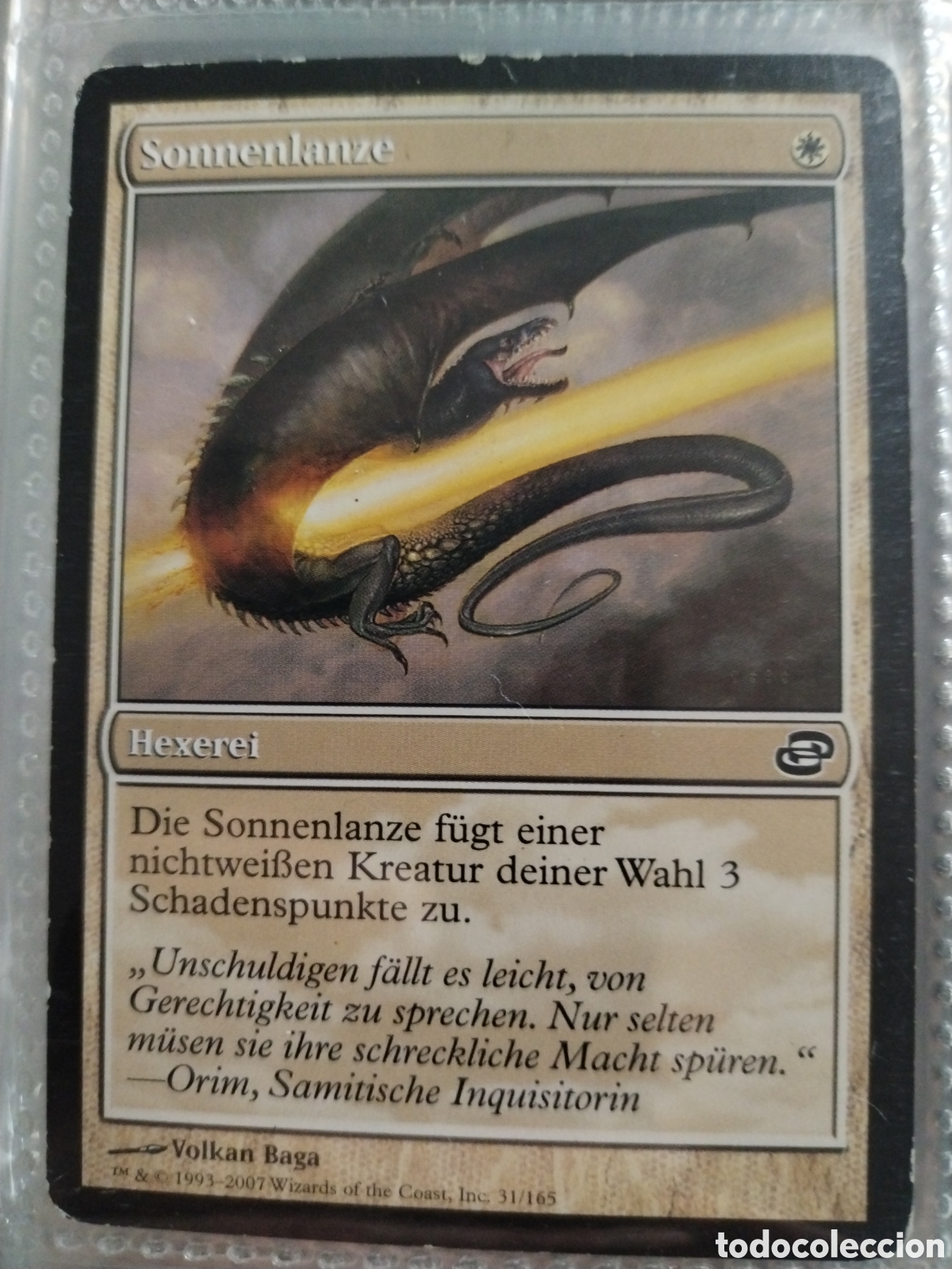 Juegos antiguos: Lanza solar. MAGIC THE GATHERING. MTG. - Foto 1
