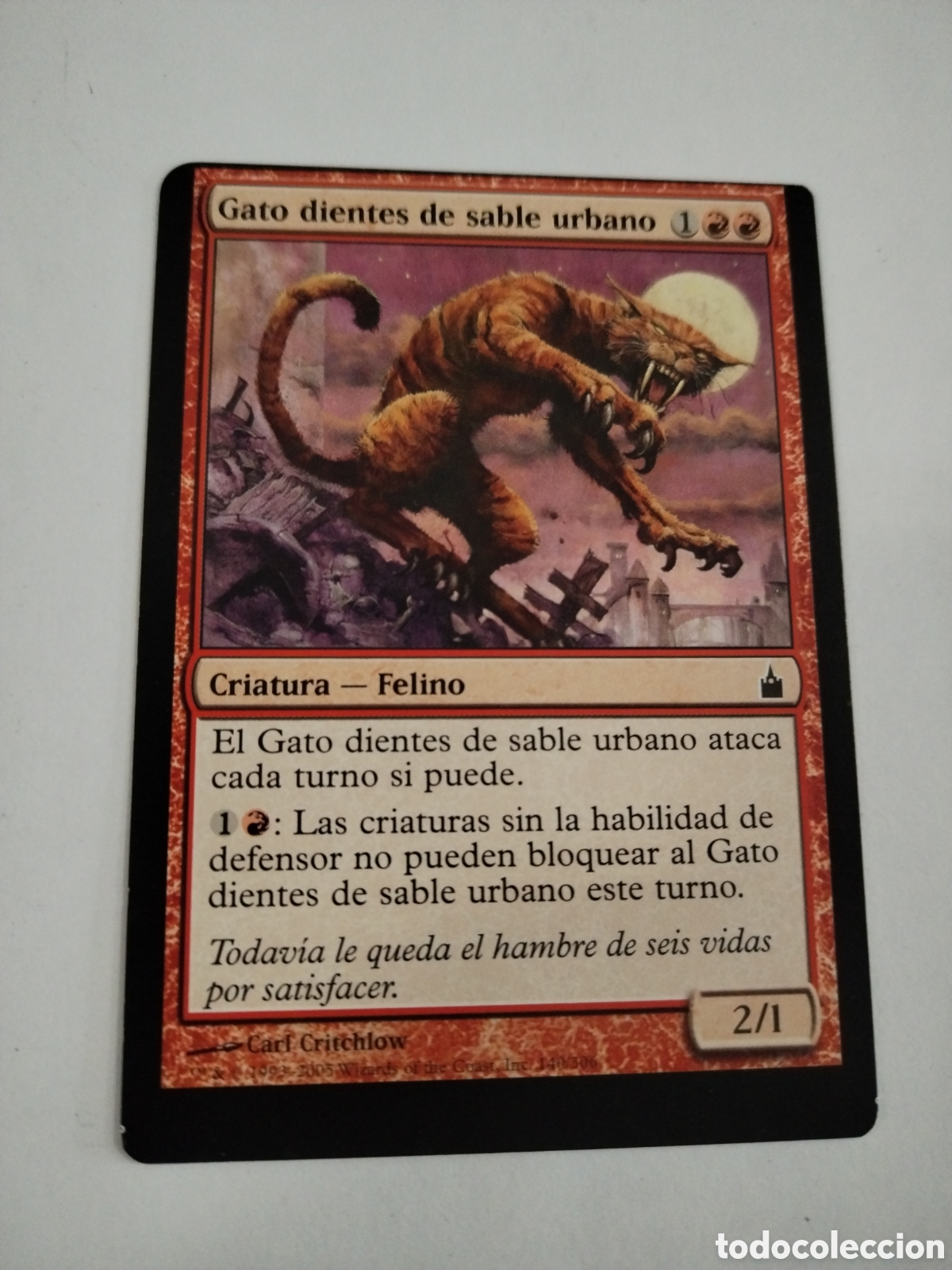 Juegos Antiguos: Gato dientes de sable urbano. MAGIC THE GATHERING. MTG.