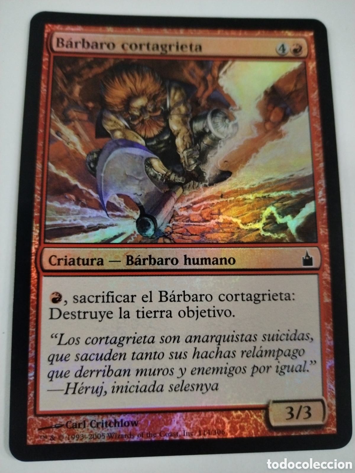 Juegos Antiguos: B&aacute;rbaro cortagrieta Foil. MAGIC THE GATHERING. MTG.