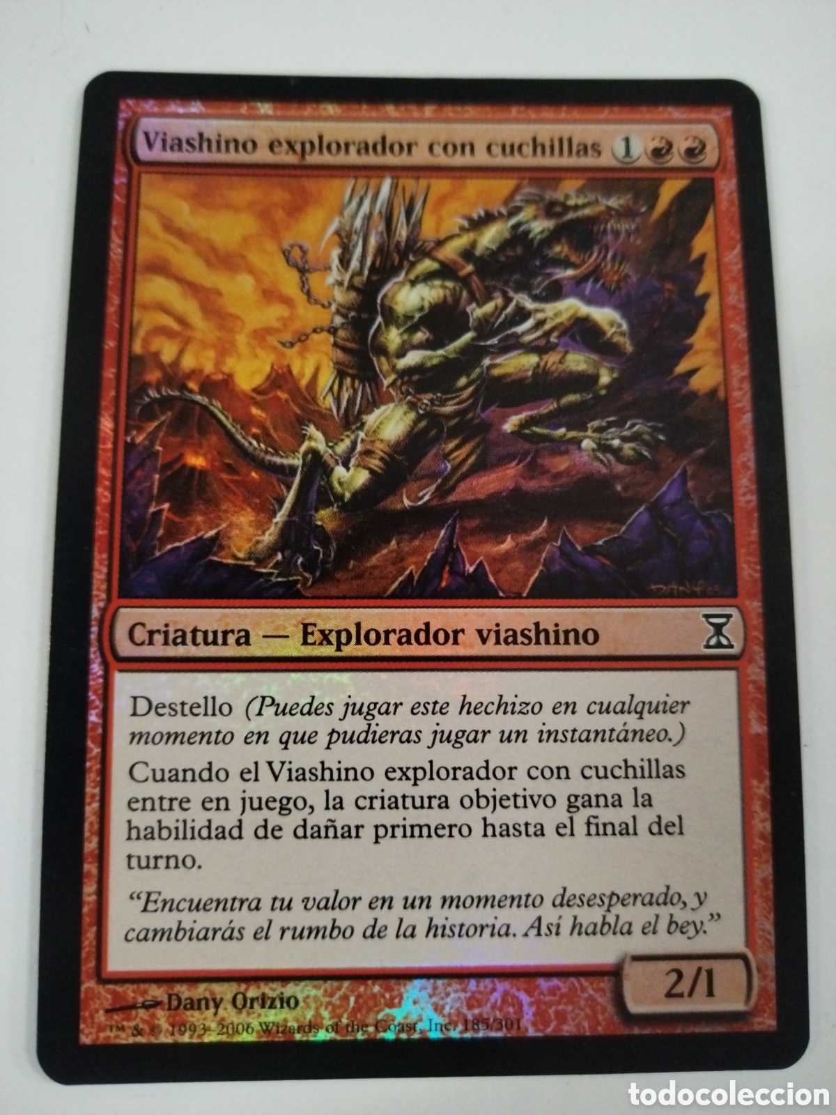 Juegos Antiguos: Viashino explorador con cuchillas Foil. MAGIC THE GATHERING. MTG.